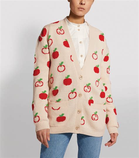 gucci apple cardigan|Gucci reversible cardigan.